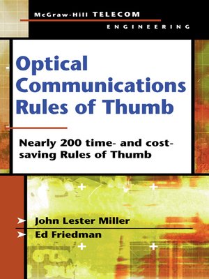 cover image of Optical Communications Rules of Thumb